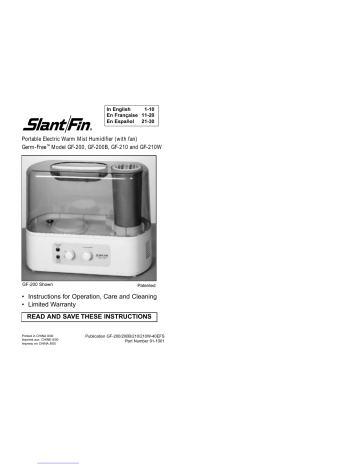 Slant/Fin VICTORY II VHS Series Instructions Manual | Manualzz