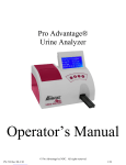NDC Pro Advantage Urine Analyzer Operator's Manual