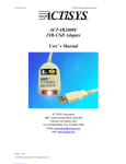 ACTiSYS ACT-IR2000U User Manual