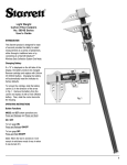 Starrett 5001B Series User Manual - Carbon Fiber Calipers