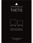 Triangle Engineering THETIS Owner's Manual & Warranty