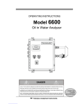 Teledyne 6600 Operating instructions
