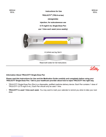 Lilly TRULICITY Instructions For Use Manual | Manualzz