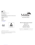 Millar Mikro-Tip Catheter Pressure Transducer Instructions For Use Manual