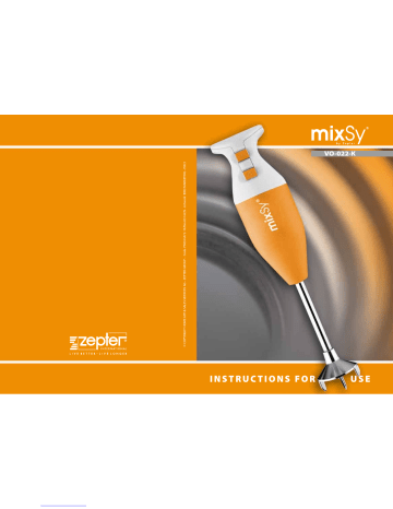 Zepter mixSy VO-022-K Instructions For Use Manual | Manualzz