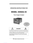 Teledyne 3000ZA-3X Operating instructions