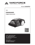Yard force ROBOMOWER SA800PRO Original Instructions Manual