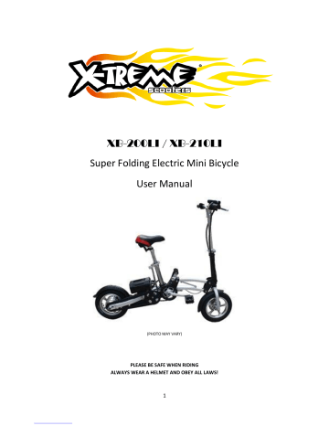 X-TREME scooter XB-200LI User Manual | Manualzz