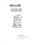 ROYLITE BEAM SPOT 280W Manual
