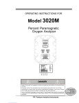 Teledyne 3020M Operating instructions