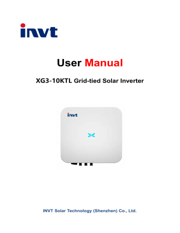 3 Inverter storage. INVT XG3-10kW, XG3-10KTL Single-phase On-grid Solar Inverter | Manualzz