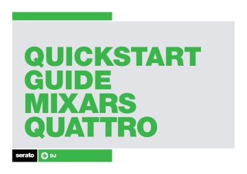 Serato Mixars Quattro Quick Start Guide Manualzz