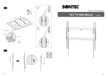 BONTEC Support Mural TV User Manual