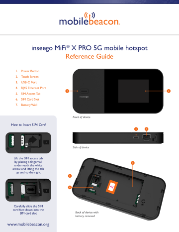 Inseego MiFi X PRO 5G Mobile Hotspot User Guide | Manualzz