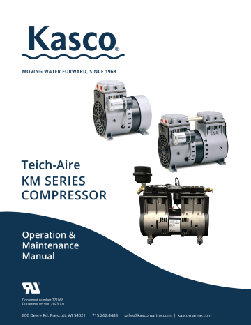 Kasco Rocking Piston Compressor Operation & Maintenance Manual | Manualzz