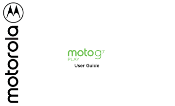 Verizon motorola moto g7 play User Guide | Manualzz