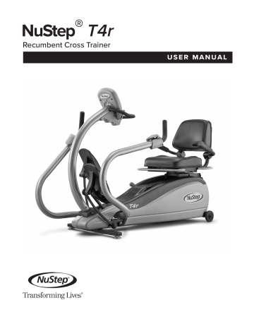 NuStep T4r Recumbent Cross Trainer User Manual | Manualzz