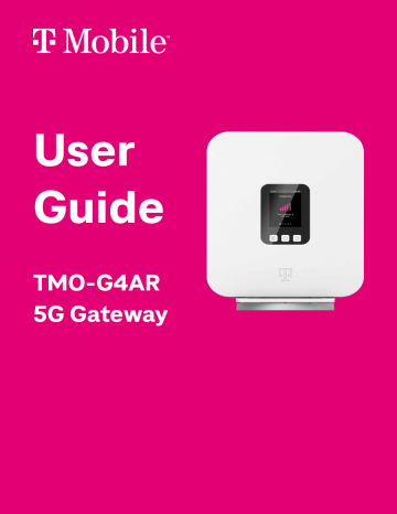 Setting up the T-Mobile 5G Gateway. T-Mobile T-Mobile TMO-G4AR 5G ...