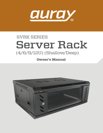 Auray SVRK Series Server Rack Owner’s Manual | Manualzz