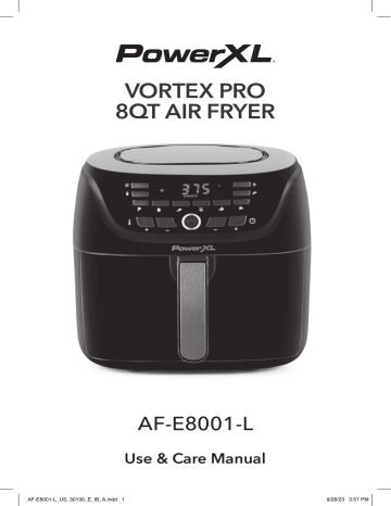 Windmere AF-E8001-L Vortex Pro Air Fryer Use and Care Manual | Manualzz