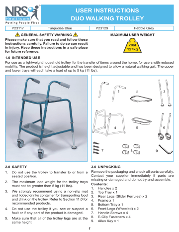 Carrinho para roupa limpa - EWPU382LT - Hammerlit - suja / médico-hospitalar / c