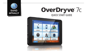 Rand McNally OverDryve 7C Quick Start Guide | Manualzz