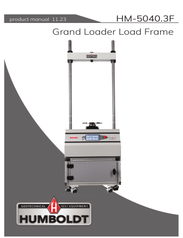 Humboldt HM-5040.3F Load Frame Product Manual | Manualzz