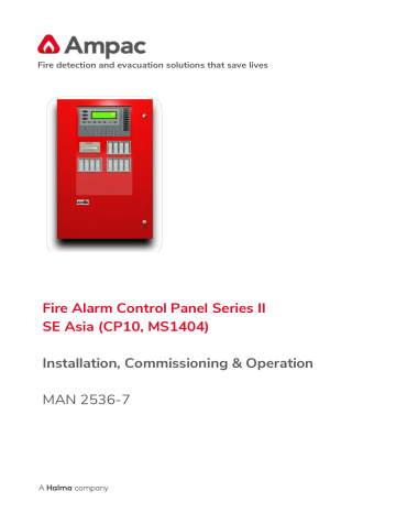 Ampac FireFinder CP10 Install & Operation Manual | Manualzz