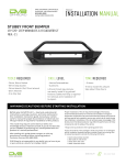 DV8 Offroad FBJL-11 FS-1 Series Front Stubby Bumper Installation Instructions