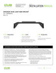 DV8 Offroad SBJL-01 Rear Speaker &amp; Light Bar Mount Installation Instructions