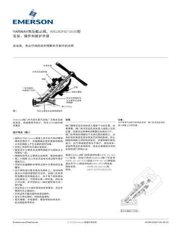 Yarway High Pressure Globe Valve, Welbond Model 5600 取扱説明書 | Manualzz