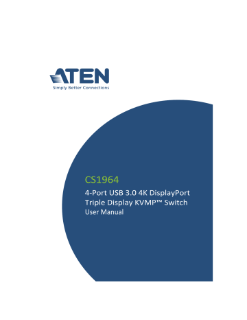 ATEN CS1964-AT-U 4 Port USB 3.0 4K Triple DisplayPort KVMP Switch | Computers
