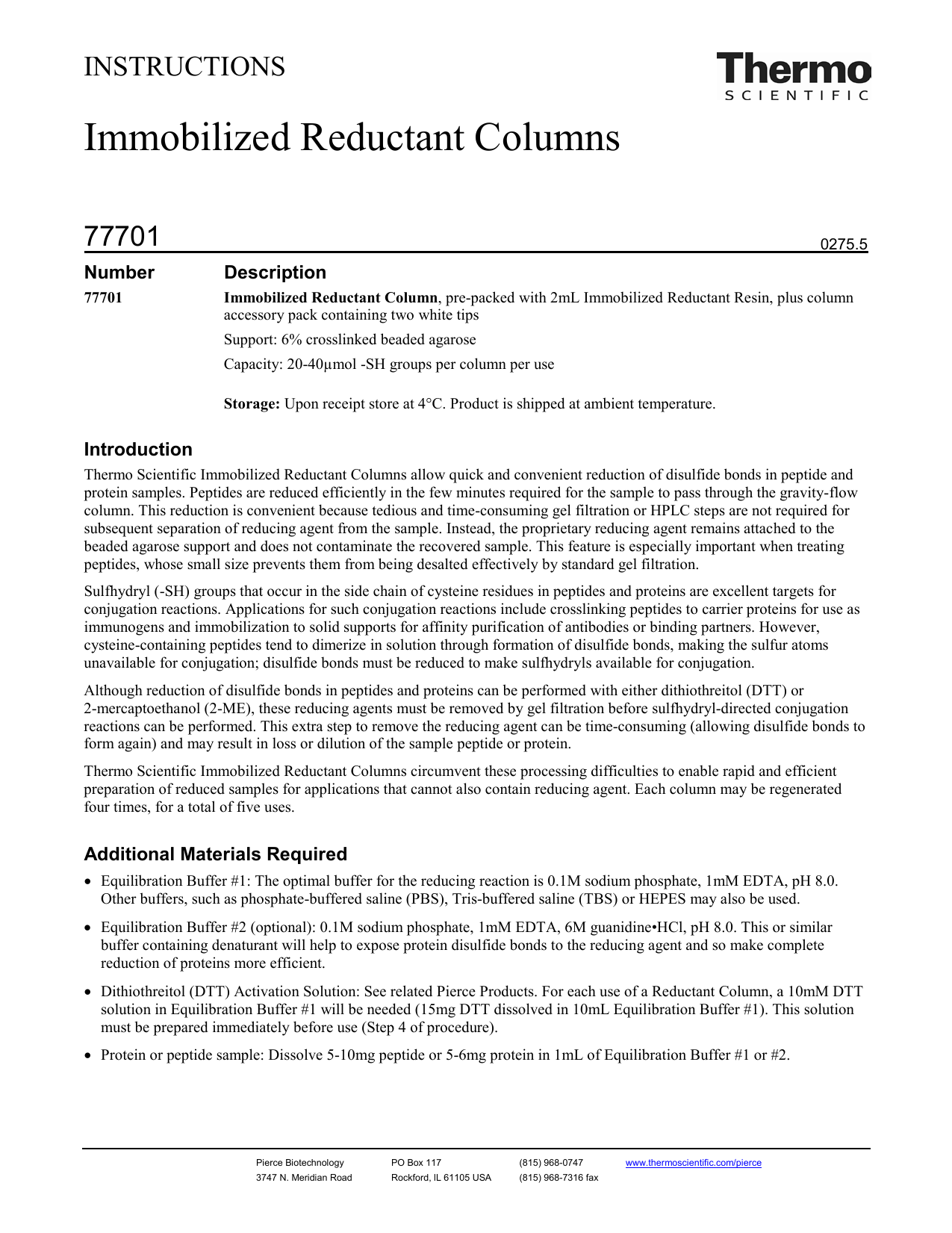 Thermo Scientific Pierce Immobilized TCEP Disulfide Reducing Gel