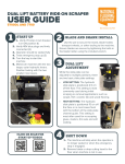 National Flooring Equipment Battery Powered Dual Lift Ride-On Scraper User Guide