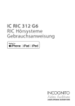 INCOGNITO IC 8 RIC 312 G6 Benutzerhandbuch