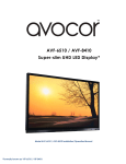 Avocor VTF-6510 F Series, 65&quot; 4K Interactive Display User Manual