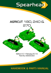 Spearhead Agricut 180-240-270 (9918002-9924001-9927001) Rotary Mower Parts Manual