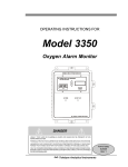 Teledyne 3350 Oxygen Alarm Monitor - Operating Instructions