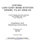 Technisonic TiL-91-DE/8.33 Installation &amp; Operating Manual