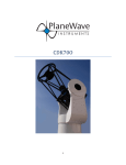 PlaneWave CDK700 Manual - Installation, Operation &amp; Specifications