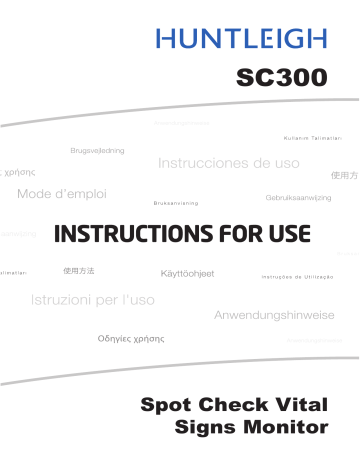 Huntleigh SC300 Instructions for use | Manualzz