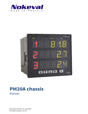 Nokeval PM20A Chassis User Manual | Manualzz