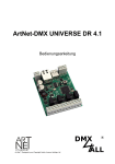 DMX4ALL 90-4604 ArtNet-DMX-Universe DR 4.1 Bedienungsanleitung