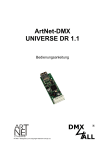 DMX4ALL 90-4601 ArtNet-DMX-Universe DR 1.1 Bedienungsanleitung