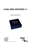 DMX4ALL 99-0464 ArtNet-DMX-Universe 4.1 Bedienungsanleitung