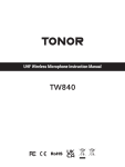 TONOR TW840 Handbuch - Drahtloses Mikrofonsystem