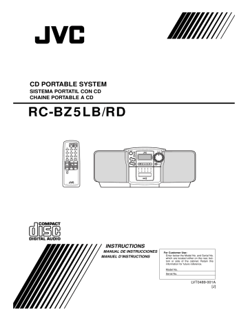 JVC RC-BZ5LB CD Portable System Instructions | Manualzz