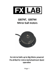 FXLAB G007NV 1 RPM Mains Powered Mirror Ball Motor Manual
