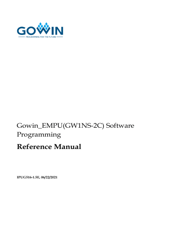 GOWIN GW1NS-2C MCU Software Program Reference Manual | Manualzz