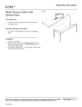 Kimball 2847356 Kore - Multi-purpose Table Assembly Instructions